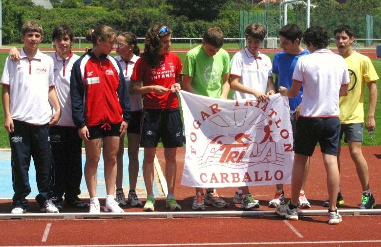 Los cadetes del Fogar campeones gallegos de Biatlón escolar