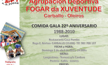 La A.D.Fogar celebrará su Comida-Gala anual en Casa Pombo