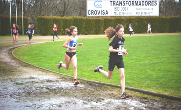 Claudia Conde y Andrés Prieto al Gallego de Cross Escolar