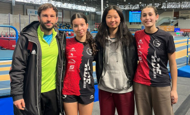 Grande actuación das nosas atletas no Galego Sub 18 de Pista Curta